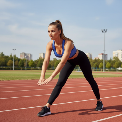 Brassière femme sport bleu étirement
