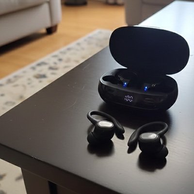 Écouteurs running Bluetooth ultra-légers Noir