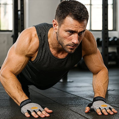 Gant musculation performance grip Goproenergy gris